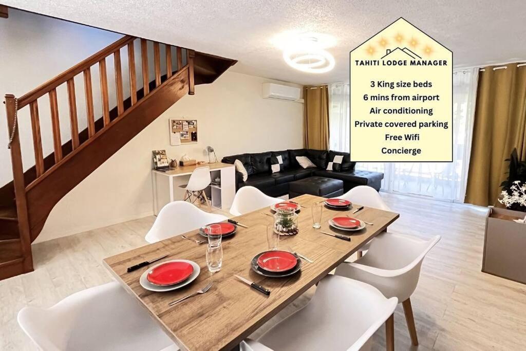 Heipoe Lodge - 6 Min Airport, Wifi, Ac & Parking Papeete  Buitenkant foto